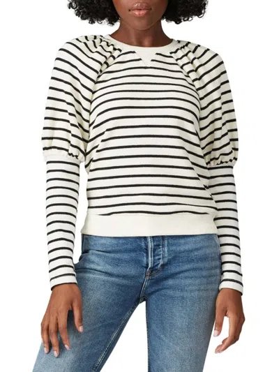 Saylor Women's Auggie Striped Knit Top In White