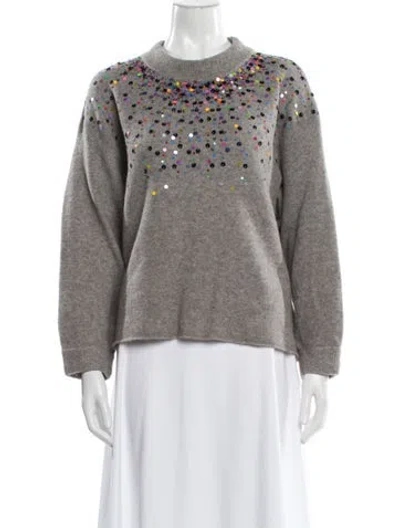 Pre-owned Saylor Wool Crew Neck Sweater In Gray