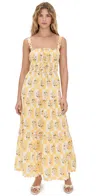 Saylor Zarina Floral Block Print Midi Dress Multi