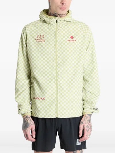 Saysky Checker Pace Jacket In Green
