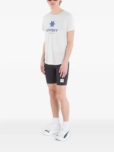 Saysky Flow Logo-print T-shirt In White