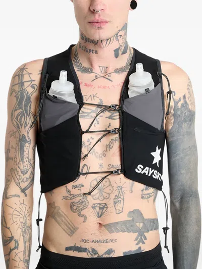 Saysky Flow Vest 8l Star-logo Running Vest In Black