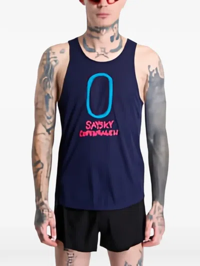 Saysky Statement Flow Singlet In Blue