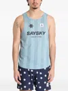 Saysky Stripe Combat Singlet Top In Blue