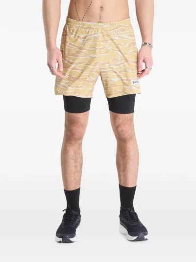 Saysky Tiger Pace 2 In 1 Shorts In Brown