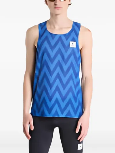 Saysky Zig Zag Flow Air Tank Top In Blue