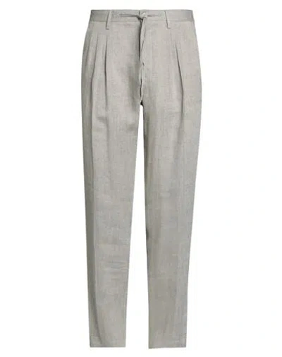 S.b. Concept S. B. Concept Man Pants Taupe Size 36 Linen In Gray