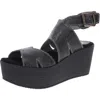 Sbicca Tavares Womens Leather A Flatform Sandals In Black