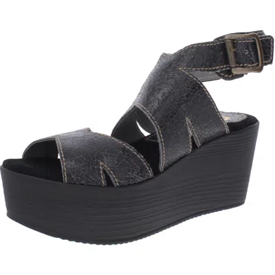 Sbicca Tavares Womens Leather A Flatform Sandals In Black