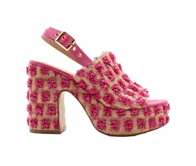 Sbicca Women's Missoula Pom Pom Platform Heels In Pink
