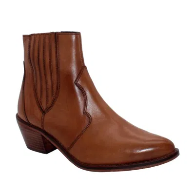 Sbicca Women's Peacemaker Chelsea Leather Bootie In Tan In Brown