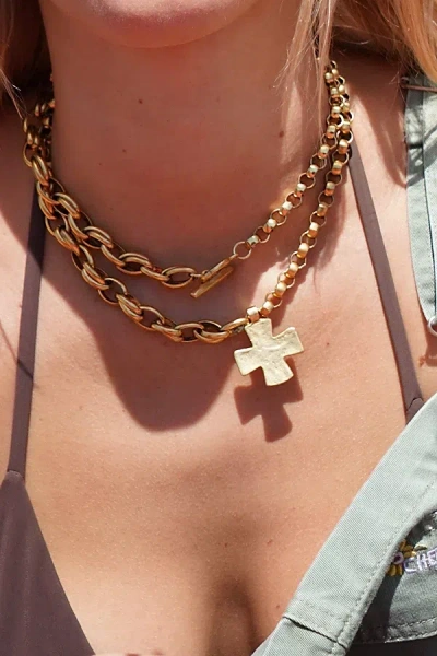 Sc Collection Madonna Necklace In Gold, Women's At Urban Outfitters