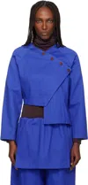 Sc103 Blue Peak Blouse In Blue