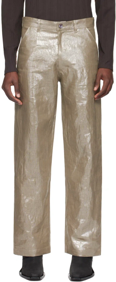 Sc103 Brown Fossil Trousers In Sugar
