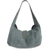 Sc103 Cocoon Sac Waxed Cotton Shoulder Bag In White