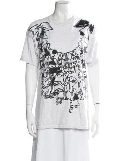 Pre-owned Sc103 Graphic Print Crew Neck T-shirt In White