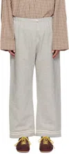 Sc103 Gray Banner Trousers In Neutral