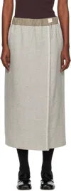 Sc103 Gray Lucid Midi Skirt In Gray