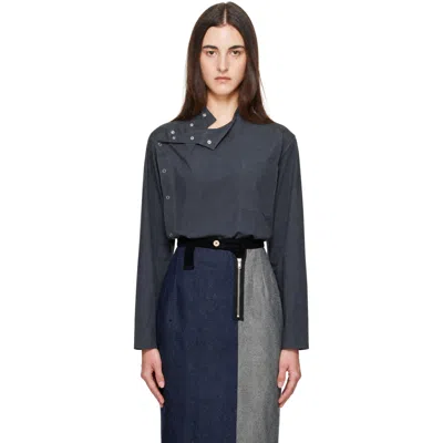 Sc103 Gray Oath Blouse In Nimbus