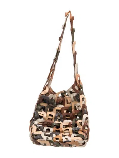 Pre-owned Sc103 Leather Shoulder Bag In Neutrals