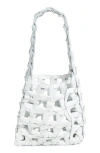 Sc103 Links Leather Shoulder Bag In White