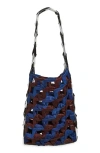 Sc103 Medium Links Leather Tote In Blue