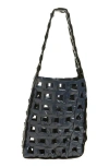 Sc103 Medium Links Leather Tote In Gray