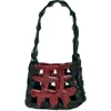 Sc103 Mini Links Leather Tote In Pinot