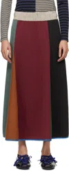 Sc103 Multicolor Axis Midi Skirt In Aurora