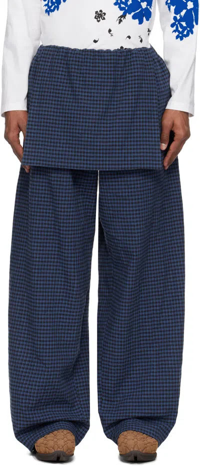 Sc103 Navy Tile Trousers In Basin