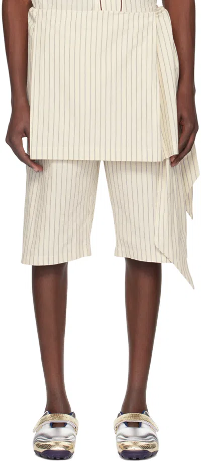 Sc103 Off-white Layered Shorts In Picnic