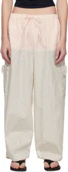 Sc103 Off-white Margin Trousers In Dot Grid