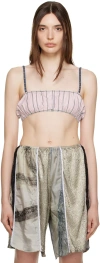 Sc103 Pink Gathered Bra In Crush