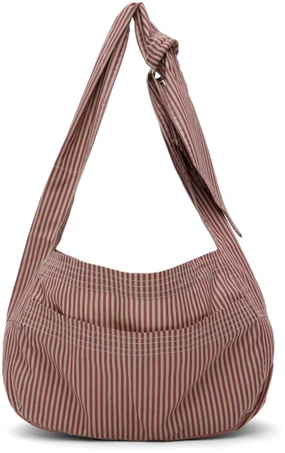 Sc103 Red & Beige Mini Cocoon Bag In Pink