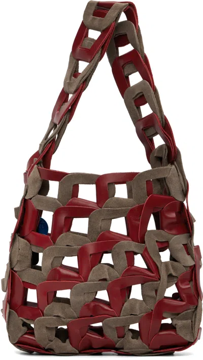 Sc103 Red & Brown Links Bag