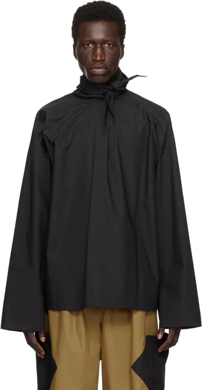 Sc103 Ssense Exclusive Black Compass Blouse Shirt In Meteor