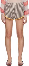 Sc103 Ssense Exclusive Brown Beam Shorts In Net