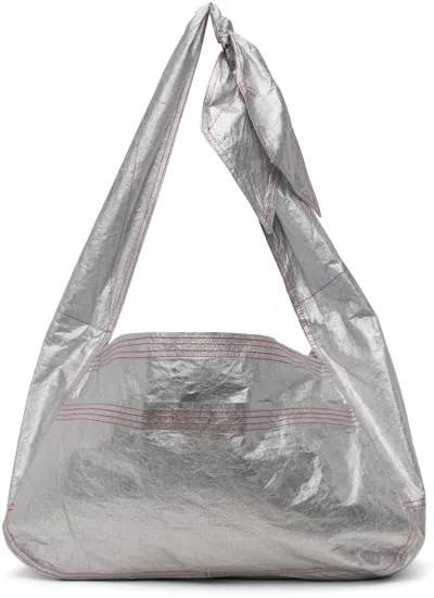 Sc103 Ssense Exclusive Silver Cocoon Sac Tote In Metallic