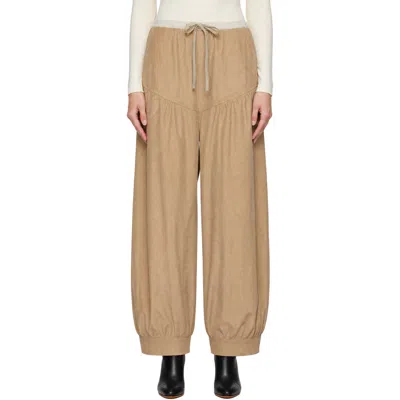 Sc103 Tan Crescent Trousers In Wheat