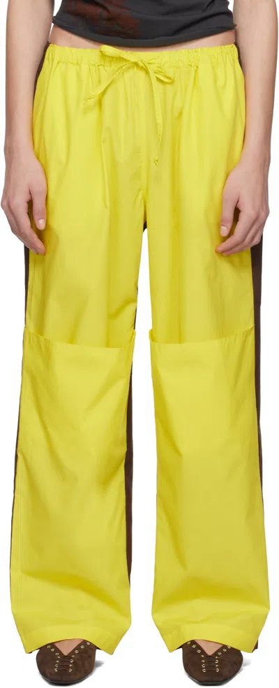 Sc103 Yellow & Brown Prize Trousers In Energy