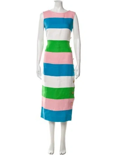 Pre-owned Scaasi Boutique Vintage Knee-length Dress In Multi