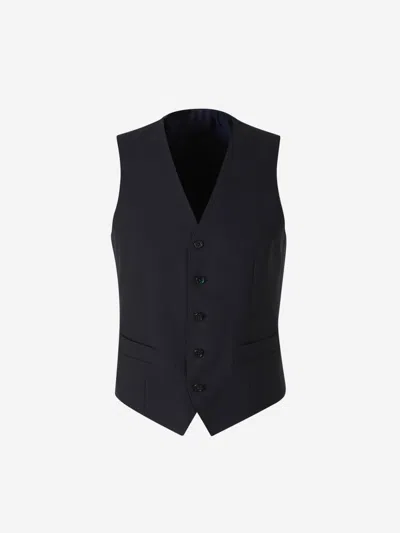 Scabal® Scabal Classic Silk Vest In Blue