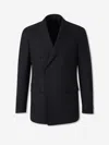 Scabal® Scabal Double-breasted Blazer In Blue