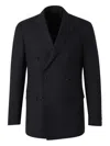Scabal® Scabal Double-breasted Blazer In Black