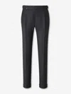 Scabal® Scabal Formal Wool Trousers In Gray