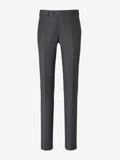 Scabal® Scabal Formal Wool Trousers In Gray