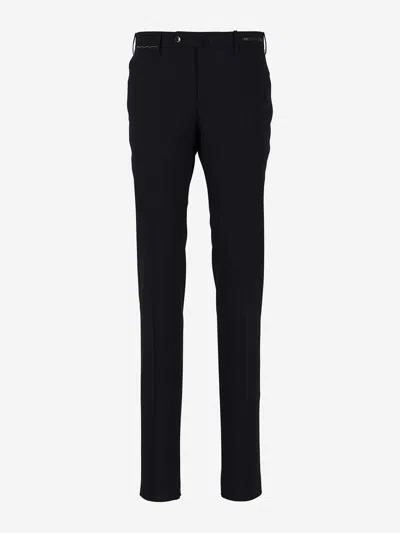 Scabal® Scabal Formal Wool Trousers In Black