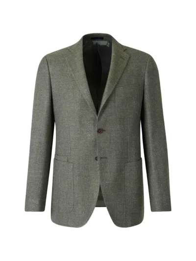 Scabal® Kenton Notch-lapels Blazer In Gray