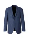 Scabal® Kenton Single-breasted Jacket In Blue