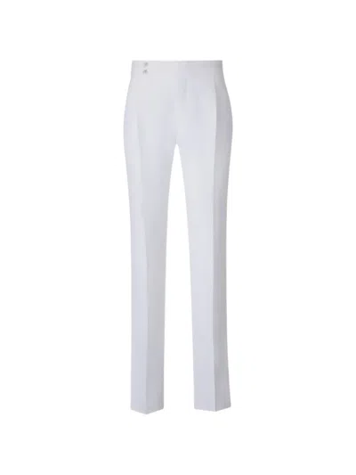 Scabal® Linen Tailored Trousers In White